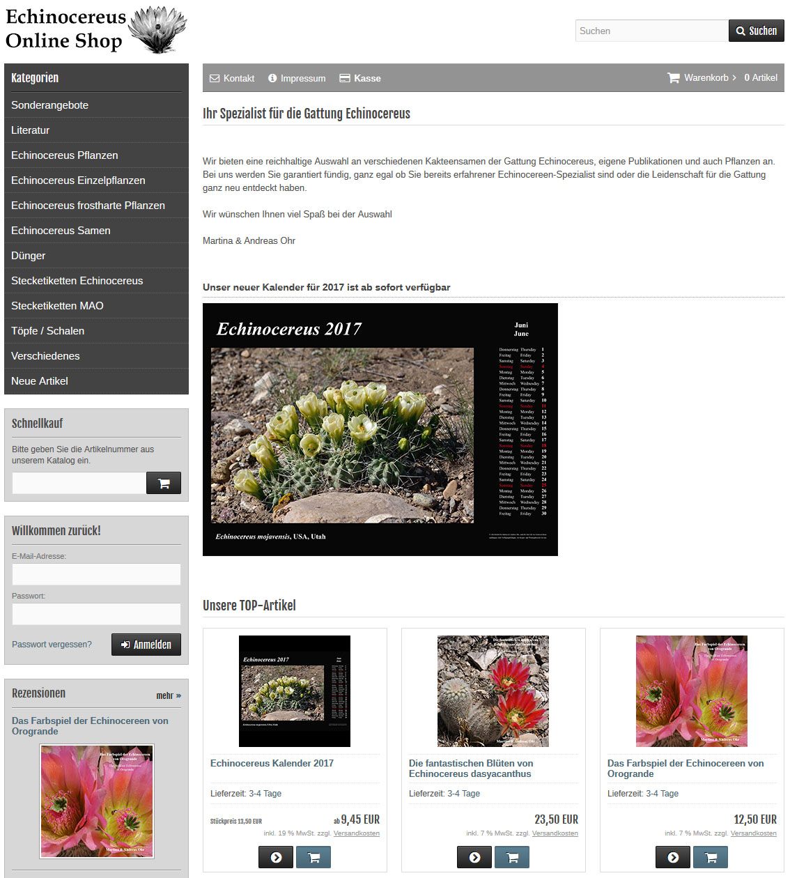 Echinocereus Online Shop